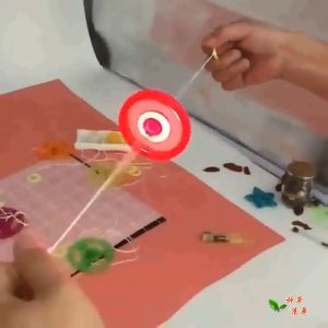 5Pcs Flash Pull Line Led Flywheel Glow Flywheel Spinner Toy Whistle Creative Classic Toys Lootbag Filler / Paninda