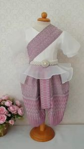 ชุดไทยเด็ก ชุดไทยออกงาน ชุดไทยร.5 โจงกระเบน ชุดไทยลอยกระทง ชุดไทยสงกรานต์ (งานสั่งตัด รอ 5-7 วัน)