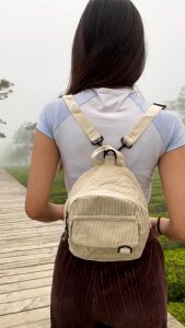 Tas Ransel Wanita Mini Bahan Corduroy Gaya Korea Backpack Kecil Bag Vintage Fashion Perempuan Korean Aesthetic Style