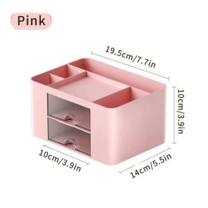 1PC Pen Organizer With 2 Drawer Multi-Functional Pencil Holder For Desk Holder Storage Box For Desk Office Supplies Vanity Table