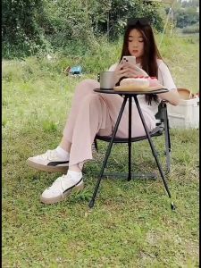 Outdoor Folding Table Camping Table and Chair Camping Essentials Portable Foldable Table on Sale Small Round Table Detachable Adjustable Storage Outdoor Camping Fishing Picnic Gathering Table Outdoor Set