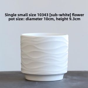 MONLEYTA | Nordic Minimalist Ceramic Plant Pots With Tray For Butterfly Orchid And Succulents Green Plants Simple Style Home Decoration