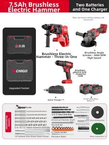 Chigo | Cordless Rechargeable Lithium-powered High Power Impact Drill