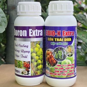 Đậu trái dừa và lớn trái dừa Boron Extra và ABio-K Extra sản phẩm được cải tiến để tăng độ hiệu quả trên cây dừa