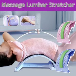 [Magnetic Therapy Acupuncture Lumbar Stretcher]Yoga Exercise Tool/Correct Posture Hunchback Relieve Back Pain/Acupressure Massager/Reduce Lumber Fatigue/Relax Stretch Waist Spine按摩拉伸器
