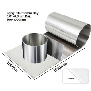 Tấm Thép Không Gỉ Tấm Thép Mỏng Tấm/lá Thép SS304 Độ Dày 001mm-01mm Phần Dụng Cụ Chống Ăn Mòn