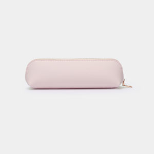 Simple Stylish PU Material Student Stationery Pencil Case Candy Color Pure Color Design Female Students High School Girls