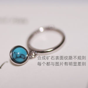 ต่างหูสีฟ้าเทพธิดาลอเรลกรีกต่างหูขนาดเล็กมินิต่างหูห่วงเงิน925ดาวเหนือโอปอลสังเคราะห์