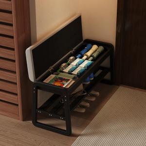 Solid Wood Indoor Shoe Bench Home Entrance Small Apartment Doorway Storage Seat Integrated Shoe Cabinet New Decorations