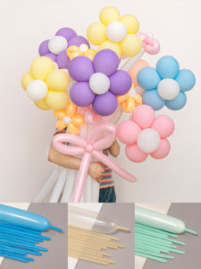 Magic Long Strip Balloons 260cm 100pcs Set for Childrens Birthday Decorations Festive Celebration Air-filled Party Supplies