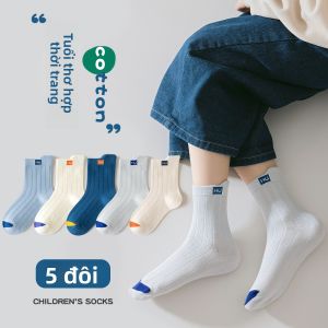 Tất trẻ em nam MiiOW vải cotton mỏng chống mùi phù hợp hoạt động thể thao