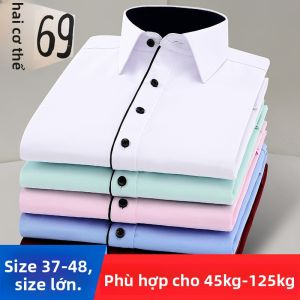 Boman | Áo Sơ Mi Nam Dáng Rộng Màu Trắng Kích Cỡ Lớn