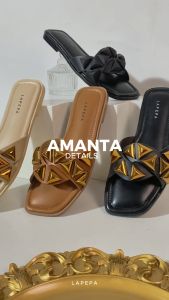 Lapepa Amanta Sandal Selop Wanita Fashion: Sendal Slop Cewek Permata Blink Casual Cantik Size 36-40