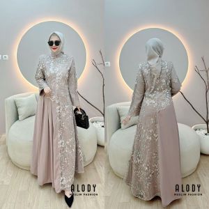 DRESS GAMIS MODE IZRA TERBARU BY ALODY 100%ASLI REAL ADA MODE SYAKIRA DAISY