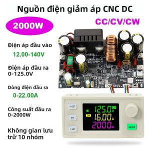Bộ Nguồn Phòng Thí Nghiệm Điều Chỉnh CNC DC 125V/2000W Mô-đun Ổn Áp Giảm Áp Điện Áp Dòng Điện Không Đổi Cho Thiết Bị Điện Tử