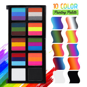 Body Face Painting Kit for Kids Adults10 Color Face Makeup Palette with BrushHalloween Carnival Artist Cosplay Art Party