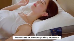 COZY latex Ergonomic design pillow massage neck brace aid-sleep memory uratex unan No-deform anti mites