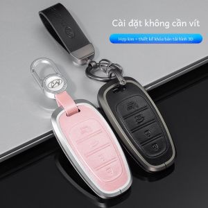 Hợp Kim Nhôm Chìa Khóa Ốp Lưng Thích Hợp Cho Bắc Kinh Hyundai Custo Sante Fe Ix35 Festa Nota Elantra Chìa Khóa Xe Ô Tô Túi Phụ Kiện