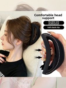 NING ZHOU | Large Soft Silicone Hair Clip For Big Hair Styling Black
