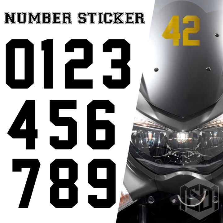 [A] WATERPROOF NUMBER STICKER [3 inches Height] for YOUR DIY PROJECTS ...