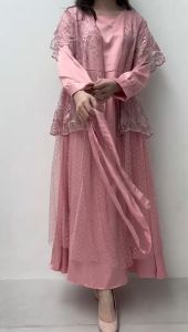 New Product Ken - 264 Gamis Brukat Tulle Kondangan Longdress Wedding Long