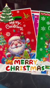 Christmas Gifts Bag 50pcs 4in1 Candy Bag 20256 Merry Christmas Decoration For Home Xmas Bags Candy Cookies Desserts