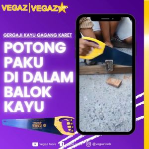 Gergaji Kayu Gagang Karet Plat Biru - VEGAZSTAR