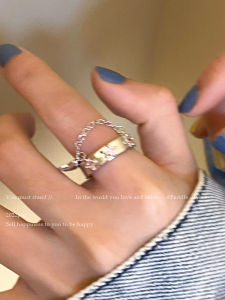 Sweet And Cool Tassel Chain Ring for Women Unique Design High-End Feel Love Pendant Index Finger Ring Personality Accessory