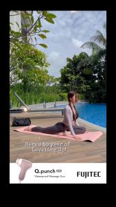 FUJITEC Q.punch (Creamy Pink) - Waterproof Massage Gun