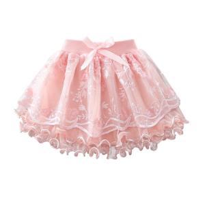 Girls Short Skirt Half Body Floral Dance Princess Versatile Spring Autumn Winter Cotton Polyester Korean Style Cake Skirt
