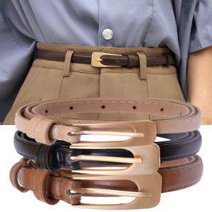 Womens Leather Belt Retro Leather Belts Ladies Skinny Belt Womens All-Match Belt Adjustable Fashional Belt Casual Thin Belt Waist Belt for Jeans Pants