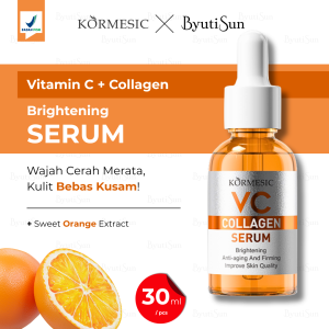 BPOM KORMESIC Vitamin C Collagen Brightening Serum Pemutih Pencerah Wajah Glowing Anti Aging Whitening Kusam Essence Perawatan mencerahkan vitc anti-penuaan serum & essence