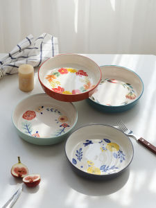 Đĩa Đựng Súp Bằng Gốm Sứ Sâu Đĩa Đựng Thức Ăn Lớn Đĩa Đựng Salad Đĩa Ăn Thịt Kiểu Tây Đĩa Đựng Thức Ăn Gia Đình Đĩa Tròn Đĩa Đựng Thức Ăn