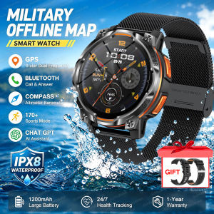 GUHUAVMI | Đồng Hồ Thông Minh Nam Tích Hợp GPS La Bàn Pin 1200mAh Chống Nước IPX8 Màn Hình AMOLED 1.46 Inch Hỗ Trợ Gọi Bluetooth