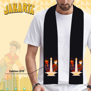 Aksesoris Pakaian Betawi: Cukin & Selendang Ondel Ondel