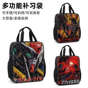 Large Capacity Canvas Tutorial Bag Boys School Bags Waterproof Shoulder Bag Handheld Book Bag Junior High School Students