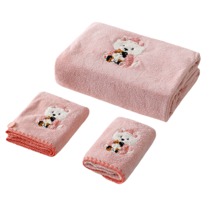 Mercury | Cartoon Antibacterial Student Bathrobe and Dry Cap Set