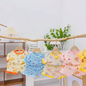 [L06] Bộ thun lạnh in hình to dễ thương chất thun mềm mịn cho bé từ 6 - 16kg - DH KIDS