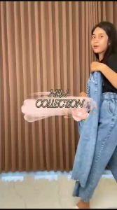 Boyfriend Pinggang Full Karet Jeans Wanita Highwaist Big Size XL-4XL