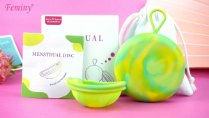 Feminy Menstrual Disc With Case Kit Medical Silicone Reusable Soft Menstrual Disk -USA FDA Certified