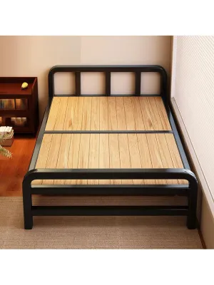 Foldable Hardwood Bed Single/Double Folding Design