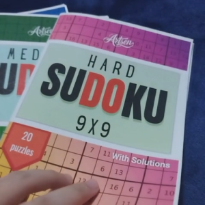 ARTSEN Sudoku Puzzle 9x9 Large Print 20 puzzles A5