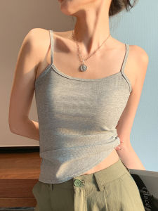 Áo Ba Lỗ Dây Chun Màu Trắng Cho Nữ Mùa Hè 2025 Áo Ba Lỗ Bó Sát Che Mông Áo Ba Lỗ Đa Năng Áo Ba Lỗ Cơ Bản Áo Ba Lỗ Mặc Trong