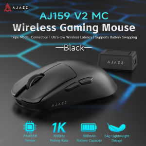 AJAZZ | New Wireless Mouse AJ159V2 PAW3395/AJ159V2MC PAW3311  Tri-mode Bluetooth Wireless Wired Connection Gaming Mouse with 1K Return