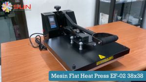 Mesin Press Sablon Kaos 38x38 Digital Premium EF-01/EF-02 + Peti Kayu untuk Kaos Bag Puzzle Plat Aluminium Bantal ( DTG DTF Polyflex Sublime Transfer Paper Platisol Rubber )
