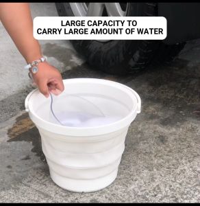 LOCAUPIN Portable Foldable Bucket Container Collapsible Cleaning Supplies Bucket Silicone Folding Bucket Water Basin