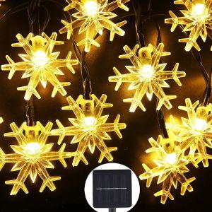 Solar String Lights Garden 20/30/50 LED Star Fairy Lights Outdoor Solar Powered Waterproof 2 Modes Decorative Light for Garden Patio Yard Home Wedding Party