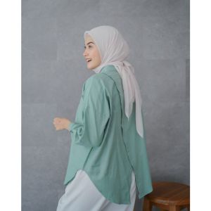 Kemeja Wanita Kekinian Nelka Shirt Kemeja kerja kantor kemeja linen oversized