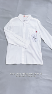 Áo sơ mi trắng bé trai Riomio áo sơ mi dài tay cho bé đi học cổ Đức chất 100% cotton thô Hàn mềm mát size 20-42kg RA696