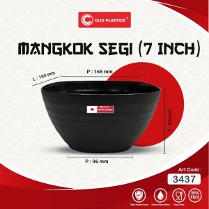 mangkok segi japan / mangkok udon / mangkok plastik